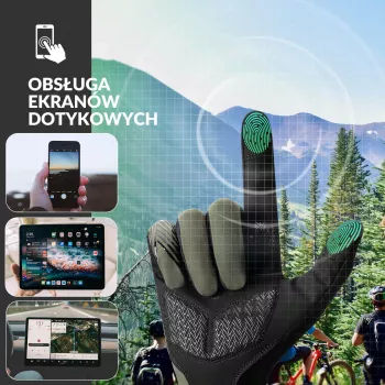 Rękawice rowerowe ROCKBROS Half-Finger Rozmiar L Zielono-Czarne