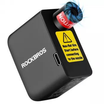 ROCKBROS Mini Electric Pump 42320008001 do zaworów Schrader/Presta 100 PSI - Czarny