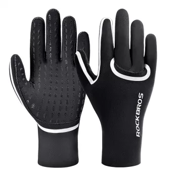 ROCKBROS Full Finger Waterproof Cycling Gloves L/XL Black