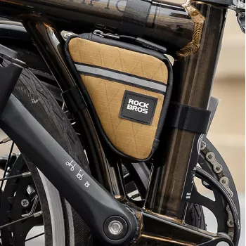 Torba ramowa rowerowa trójkątna ROCKBROS 0,25 L - Brązowa