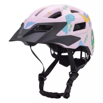 Kask rowerowy MTB dla dzieci Wozinsky z odpinanym daszkiem 52-56 cm - Różowy