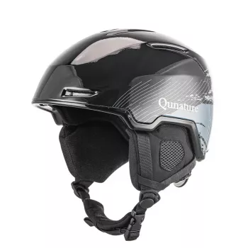 Kask narciarski i snowboardowy Qunature 10130003004 z nausznikami, 54-58 cm, czarny