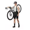 ROCKBROS YDDK009 Męskie Szorty Rowerowe z Szelkami z Wkładką, Krótka Długość, Rozmiar L, Czarny