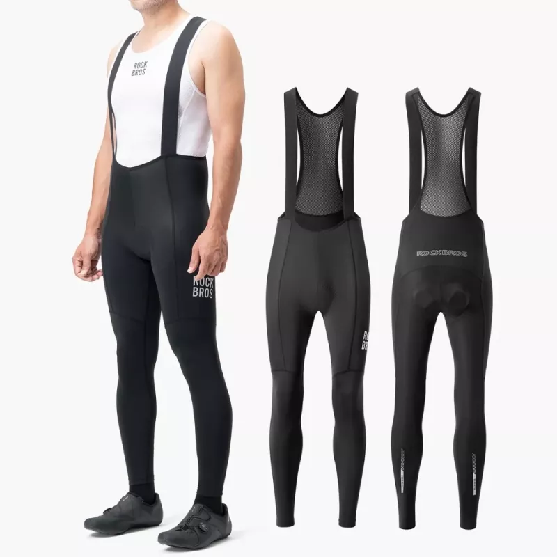 ROCKBROS Cycling Bib Tights 200021 Long with Pad Size XXXXL - Black