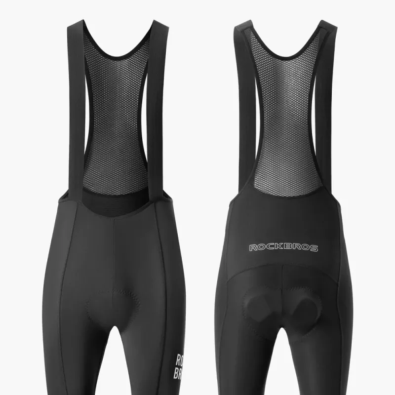 ROCKBROS Cycling Bib Tights 200021 Long with Pad Size XXXXL - Black