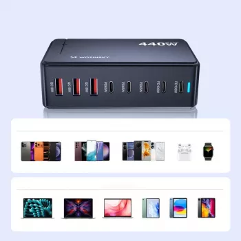 Wozinsky 240W GaN QC3 Charging Station - Czarny
