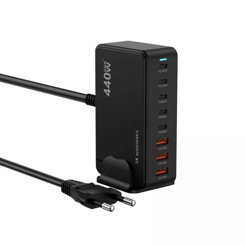 Wozinsky 240W GaN QC3 Charging Station - Czarny