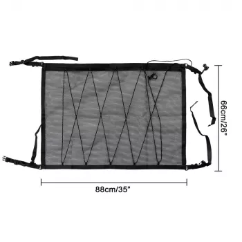 Wozinsky Universal Car Ceiling Storage Net - Black