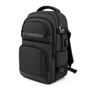 Plecak podróżny Wozinsky WPW-20L z kieszenią na laptop do 15 inch, 40x20x25 cm, bagaż podręczny, 20L - Czarny