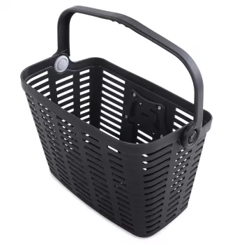 Koszyk rowerowy Wozinsky WKR-PK, plastikowy, czarny, montaż na kierownicę, 15L