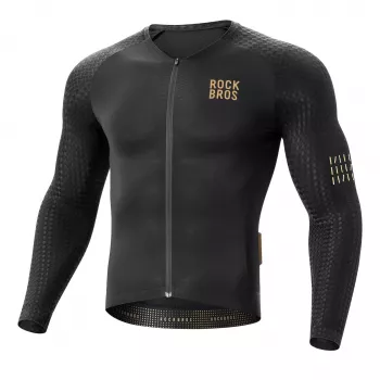 ROCKBROS Męska koszulka rowerowa z długim rękawem Diamond XS Czarny
