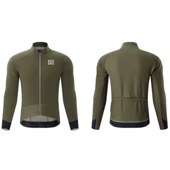 Kurtka rowerowa zimowa ROCKBROS YDWT014, dwuwarstwowa, polar, XXL, zielona