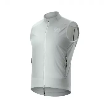 ROCKBROS Windproof Cycling Vest YDMJ003, Spring/Autumn, Size XS, White/Grey