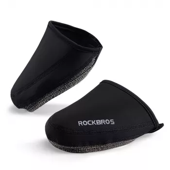 ROCKBROS LF1030 Windproof Thermal Toe Covers do butów rowerowych, czarny, EU 36-42