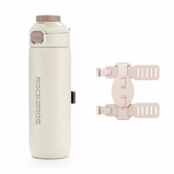 Butelka termiczna rowerowa ROCKBROS S550H-1 z paskiem magnetycznym, beżowa, 550 ml