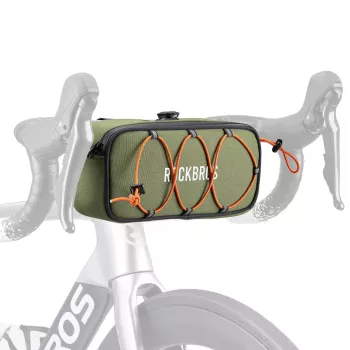 Rockbros TL001 ROAD TO SKY Torba na kierownicę 1.9L Wodoodporna – Zielony