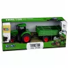 LEAN TOYS Ciągnik Rolniczy z Wywrotką, Gumowe Koła, Zielony, 1:24