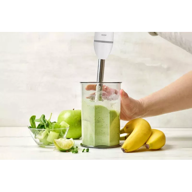 ZELMER ZHB4555S 1000W Blender Ręczny, Srebrny/Czarny, Ostrze ze Stali Nierdzewnej, Regulacja Prędkości z Turbo, Rozdrabniacz 500ml, Trzepaczka, Kubek 700ml