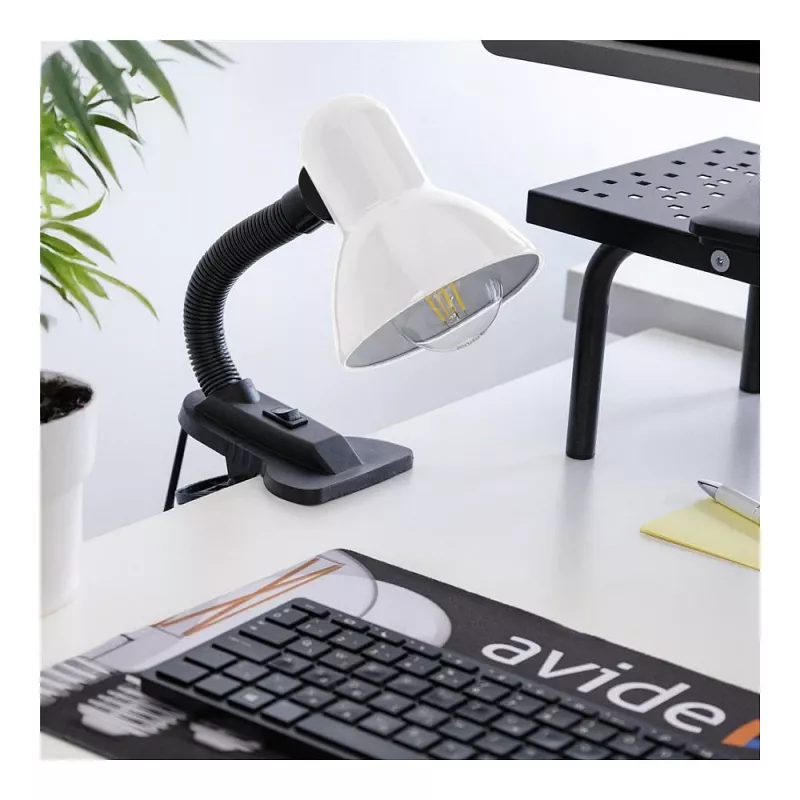 Lampa biurkowa clip-on Avide Basic Clipbar Max 60W Czarny