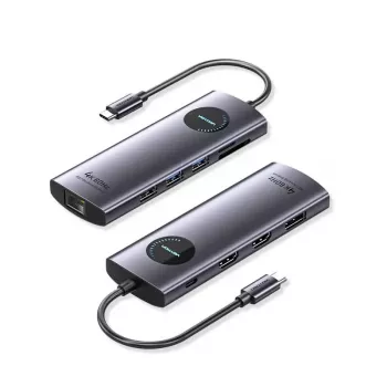 Stacja dokująca VENTION USB-C 10 w 1 8K 30Hz 100W PD z wyświetlaczem LED