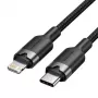 Przewód VENTION LALBH USB-C na Lightning 2m Czarny Certyfikat MFi Szybkie Ładowanie