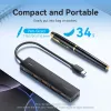 HUB VENTION USB-C do USB 3.2 Gen 2 z PD 100W, 0,15m, Czarny