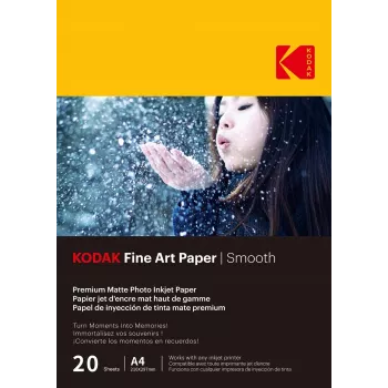 Papier fotograficzny Kodak Fine Art Smooth A4, 230 g, 20 arkuszy (9891092)