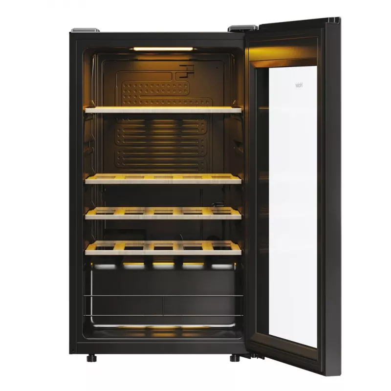 Haier HWS34GGH1 Wine Bank 50 Serie 3 Kompresorowa Chłodziarka do Wina Wolnostojąca Czarna 34 Butelki