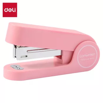 Deli LonGreen Zszywacz Biurkowy Rose Gold - Pojemność 20 arkuszy