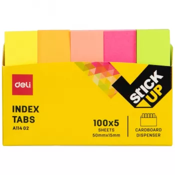 Deli Haftnotizen Index PP Stick Up 100 szt. kolorowe