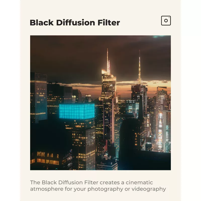 K&F Concept Black Diffusion 1/4 Filter 40.5 mm