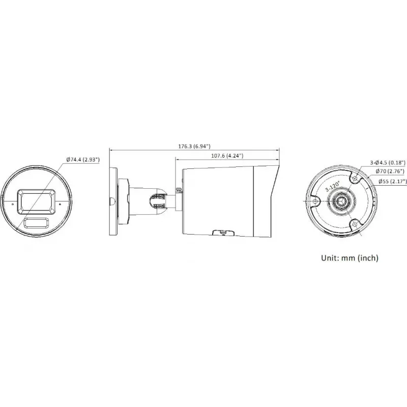 Hikvision DS-2CD2087G3-LIY 2.8mm Smart Hybrid Light ColorVu Fixed Mini Bullet Camera