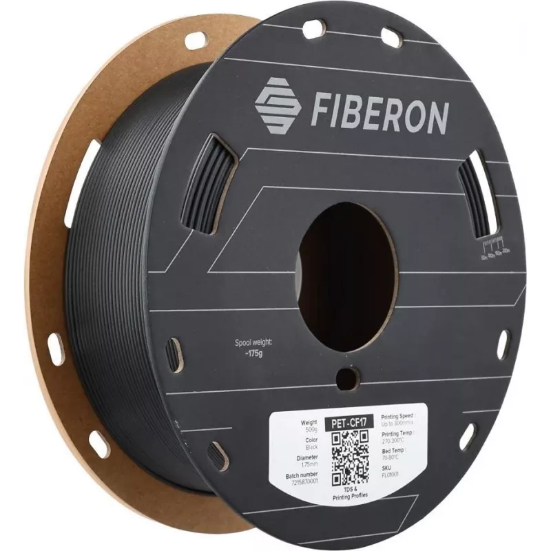 Polymaker Fiberon PET-CF17 1.75mm Black 0.5kg