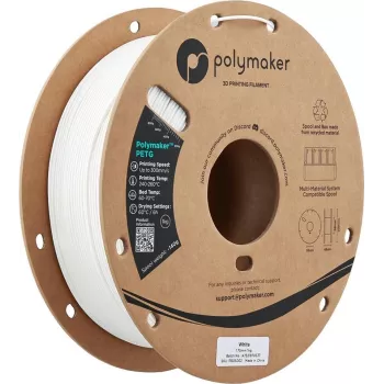 POLMASK PolyLite PETG 1.75mm Biały 1kg Włókno do drukarek 3D