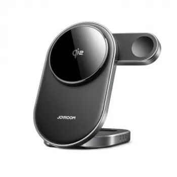 Joyroom JR-W17 Qi 3-in-1 Wireless Charging Station - Czarny