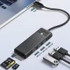 ORICO PAPW3AT-U3 4-Port USB 3.0 Hub z czytnikiem SD/MicroSD, kabel 1,8 m, czarny