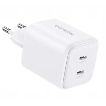 Ugreen GaN 45W 2xUSB-C Wall Charger - Biały