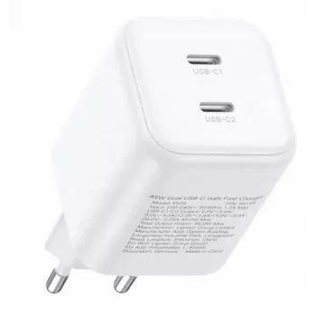 Ugreen GaN 45W 2xUSB-C Wall Charger - Biały