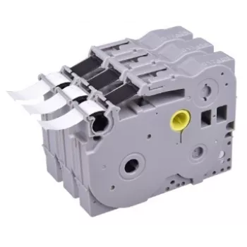 Kaseta z taśmą etykietującą G&G 12mm x 8m Czarny na Białym Kompatybilna z Brother TZe-231 (3 szt.)
