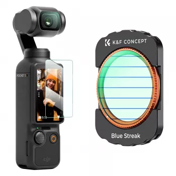 KF Filtr Blue Streak Anamorphic Filter + Tempered Glass Screen Protector 2-in-1 do DJI Osmo Pocket 3 / 4