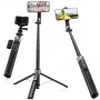 K&F Concept X97-C Selfie Stick Statyw 180 cm z MagSafe Magnetycznym Uchwytem i Pilotem Bluetooth (Czarny)