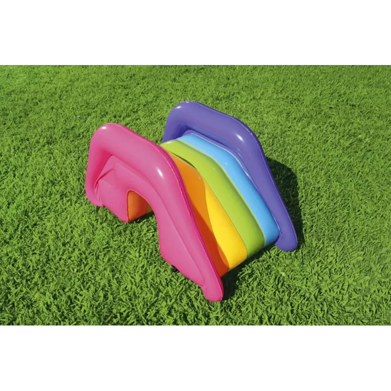 Bestway Playground Island 237 x 201 x 104 cm Nadmuchiwany Park Wodny ze Zjeżdżalnią i Grami