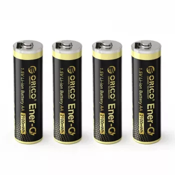 ORICO Ener-G EG5C 1.5V 2100mWh Akumulator AA LiPo z kablem USB-C, 4 szt.
