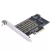 ORICO PDM2 PCIe 3.0 x4 M.2 NVMe & SATA SSD Adapter Card - Czarny