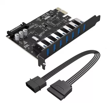 ORICO PVU3 PCI-E 7x USB 3.0 Expansion Card - Czarny