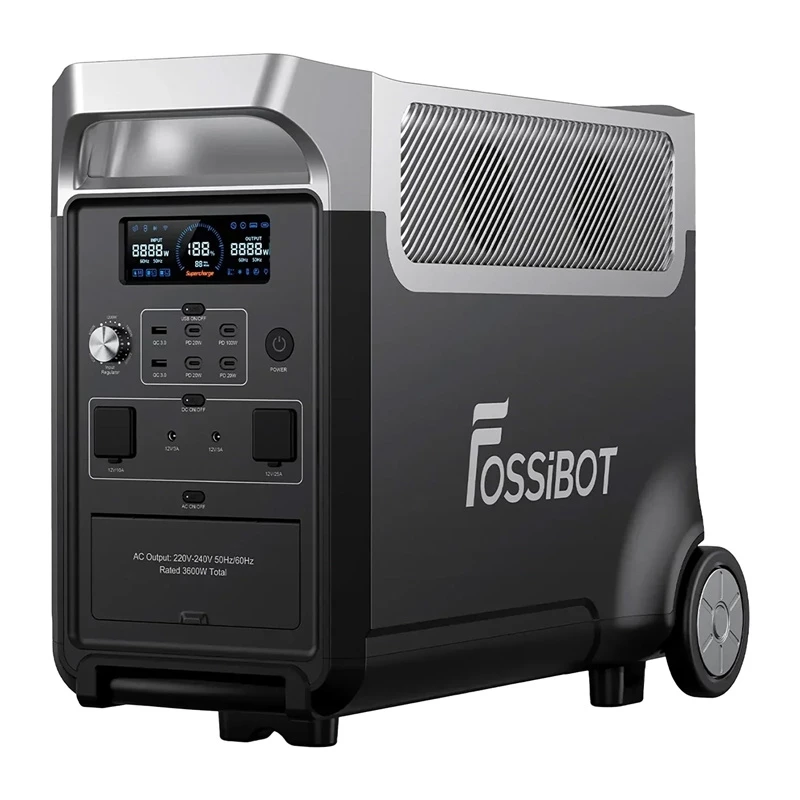 FOSSIBOT F3600 Pro 3600W Przenośna Stacja Zasilania (Czarny)