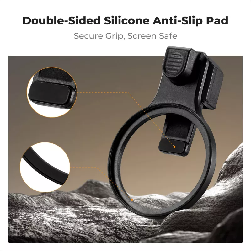 K&F Concept Smartphone Clip Mount do filtrów i obiektywów 58mm - Czarny
