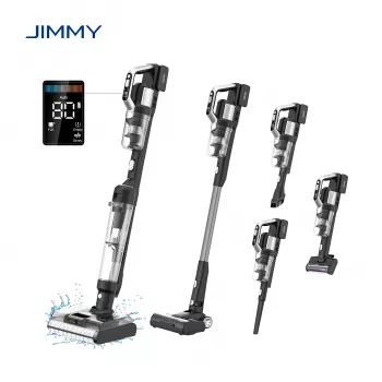 JIMMY PW11 Pro Max-B Bezprzewodowy Odkurzacz i Mop do Podłóg, 460 W, 21,6 V, 40-80 min Czas Pracy, Czarny/Srebrny