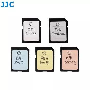JJC 120x Etykiety na karty pamięci SD MicroSD CF XQD