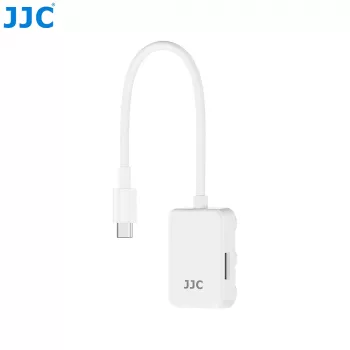 JJC PDB-UC USB-C Czytnik Kart Micro SD z 2x Portami USB-C, Kosmiczna Szarość